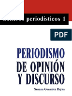Gonzalez Reyna Susana - Periodismo de Opinion Y Discurso (192pag)