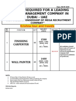 Urgently Required For A Leading Facility Management Company in Dubai - Uae