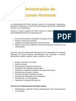 Administración Del Talento Humano