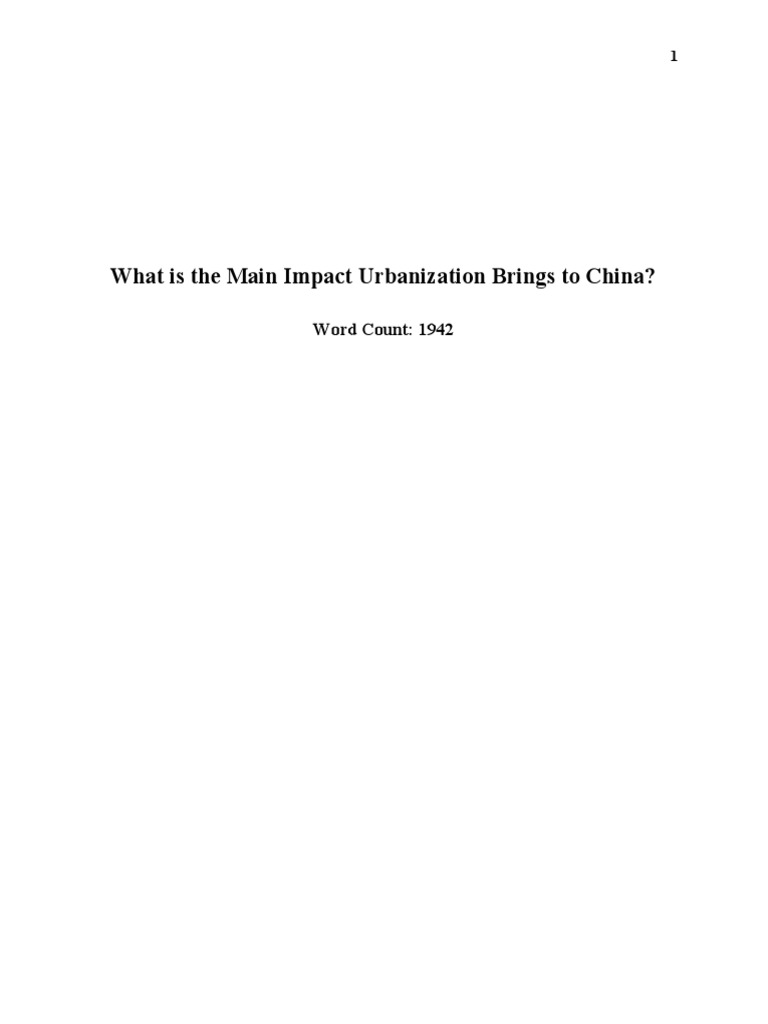 Urbanization's Impact on China's Growth | PDF | China | World Politics