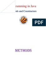 Programming in Java: Methods and Constructors