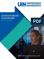 Plan de Estudios Licenciatura en Contaduría UIN