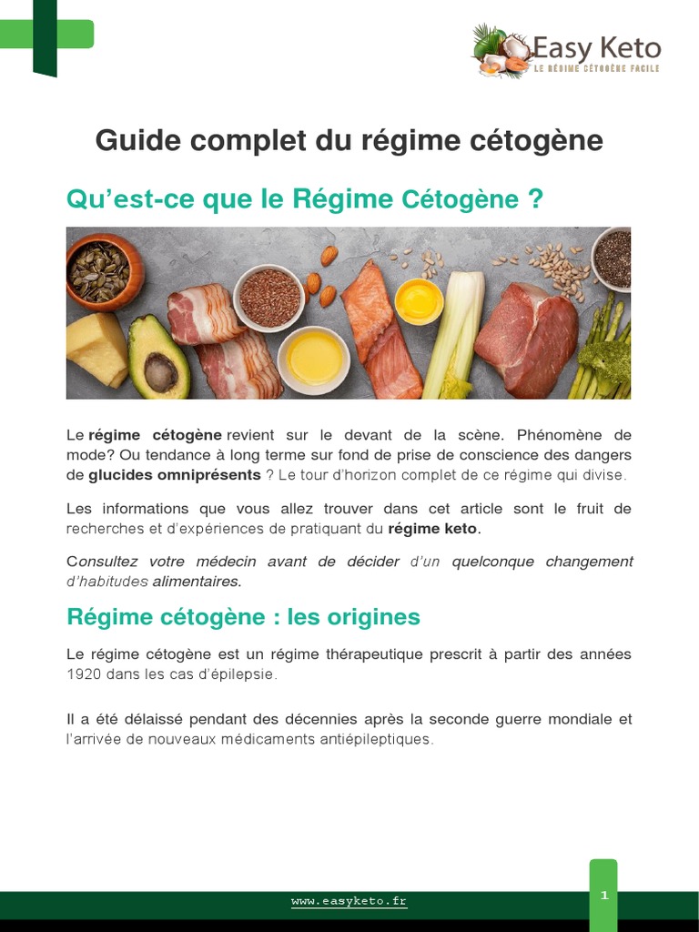 100 Aliments Céto à Volonté Pdf Gratuit Guide Complet Du Régime Cétogène | PDF | Diète cétogène | Cétose (affection)
