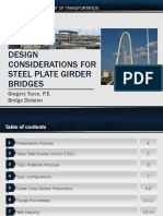 Design Considerations For Steel Plate Girder Bridges