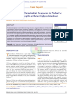 Management of Paradoxical Response in Pediatric Tubercular Meningitis With Methylprednisolone