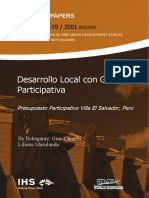 SINPA 09 Echegaray Chambi (2001) Desarrollo Local Con GestionParticipativa PDF