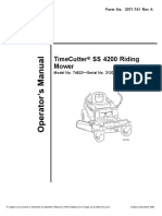 Timecutter Ss 4200 Riding Mower: Form No. 3371-741 Rev A