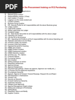 List of Topics For The Procurement Training On R12 Purchasing