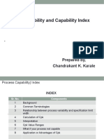 Process Capability and Capability Index