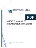 Manual de Organización y Funciones Provisinu 