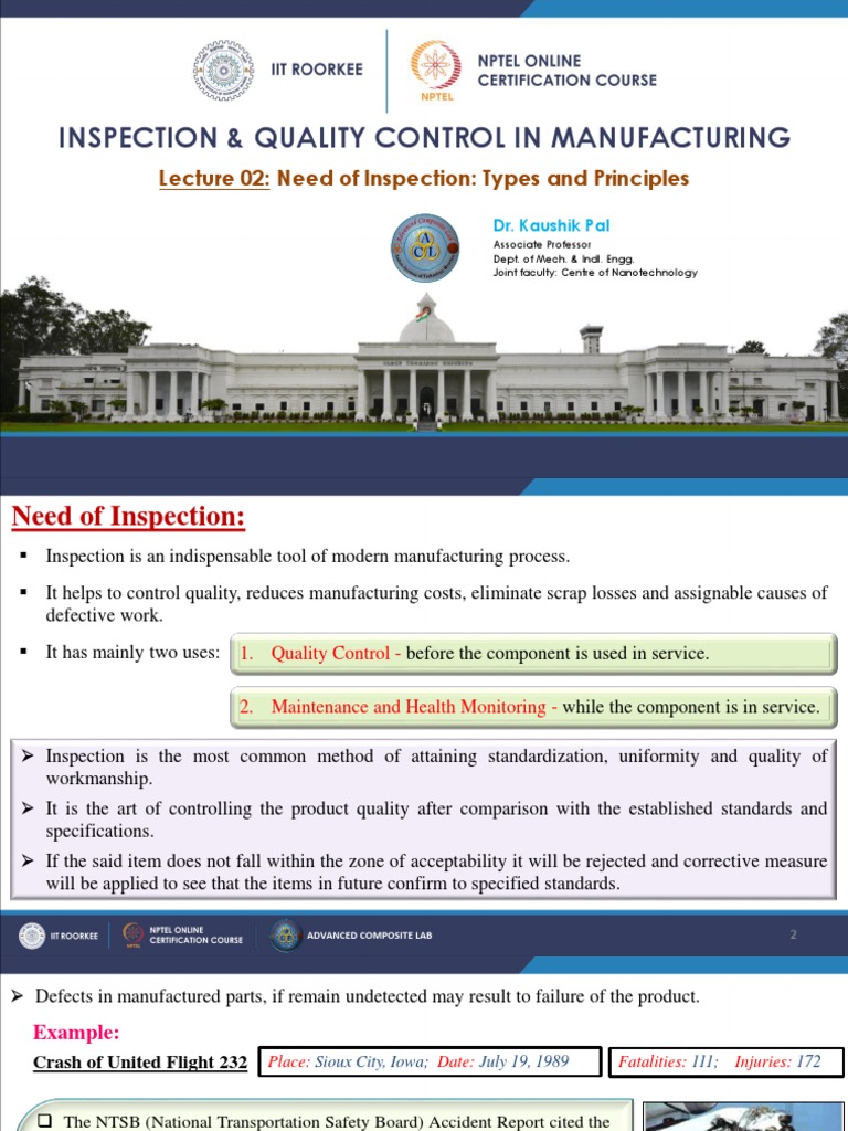 Need of Inspection-Types and Principles | PDF | Sampling (Statistics ...