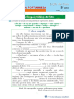 Lição de Português sobre acentuação, ditongos e dígrafos