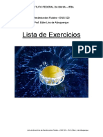 Lista de exercícios de mecânica dos fluidos IFBA