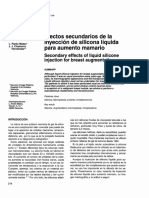 Efectos Secundarios de La Inyeccion de Silicona Liquida para El Aumento Mamario