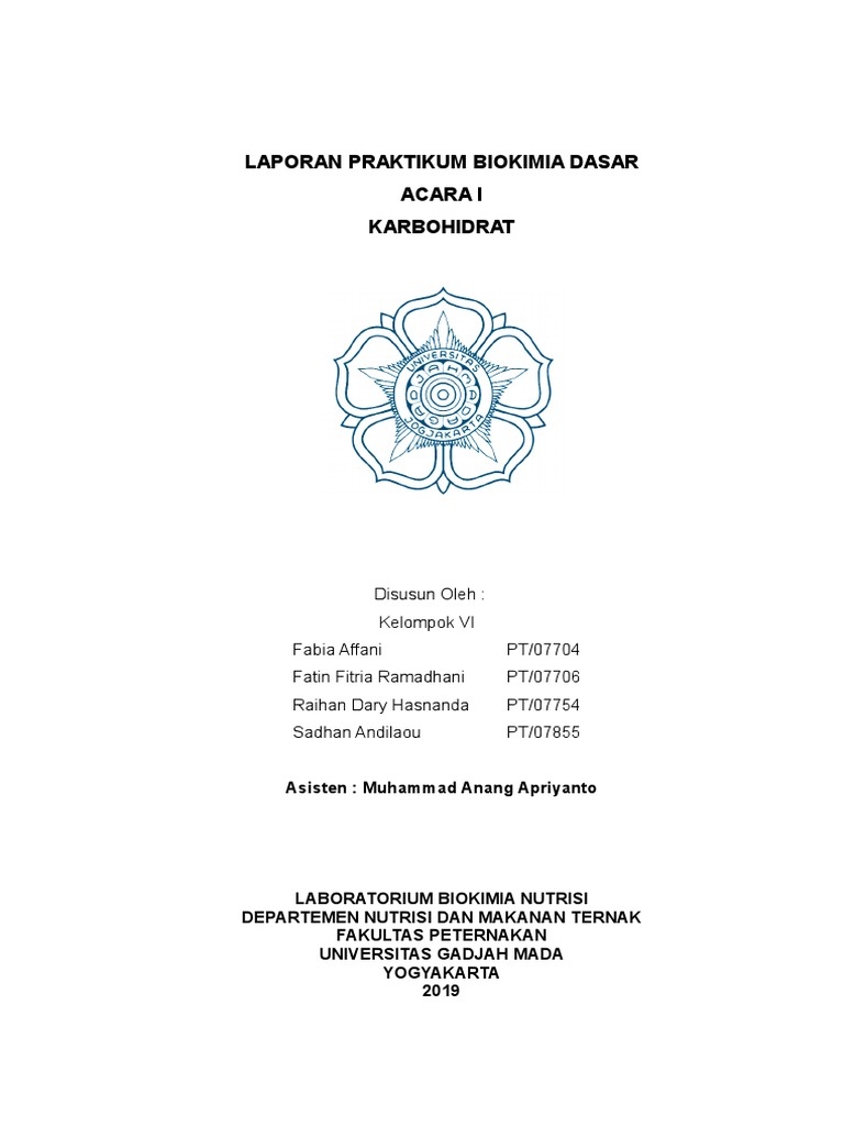 Laporan Praktikum Biokimia Dasar Acara Karbohidrat
