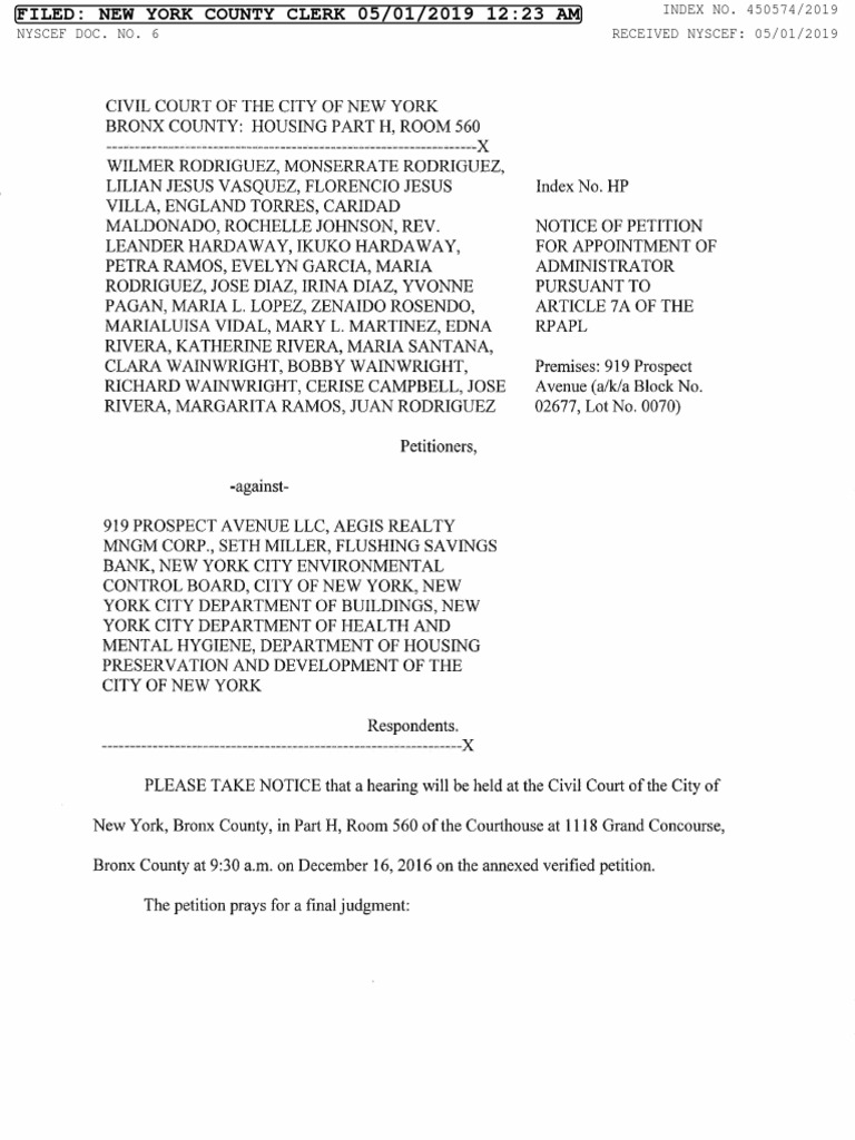 7a Initial Petition PDF Apartment Judgment (Law)