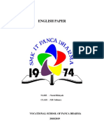 English Paper: Vocational School of Panca Dharma 2018/2019