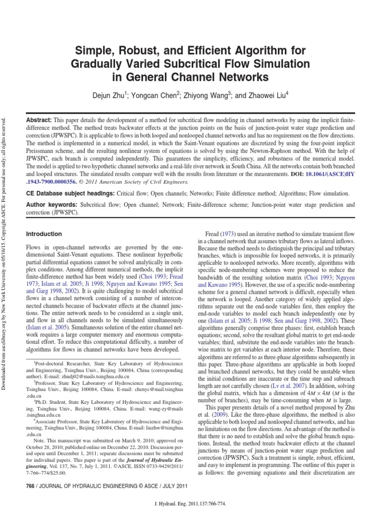 Simple, Robust, and Efficient Algorithm For Gradually Varied ...