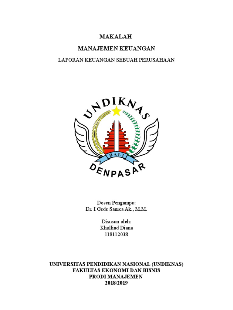 Makalah Keuangan Diana