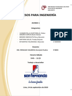 1er Avance Procesos para Ingenieria 100%