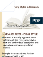Referencing Styles in Research
