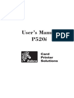 Zebra P520i Id Card Printer User's Manual
