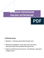 BESARAN MENDASAR DALAM ASTRONOMI