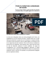 Por Qué Es El Cairo La Ciudad Más Contaminada Del Mundo