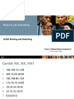 Modul 8-Lab Subnetting: CCNA Routing and Switching