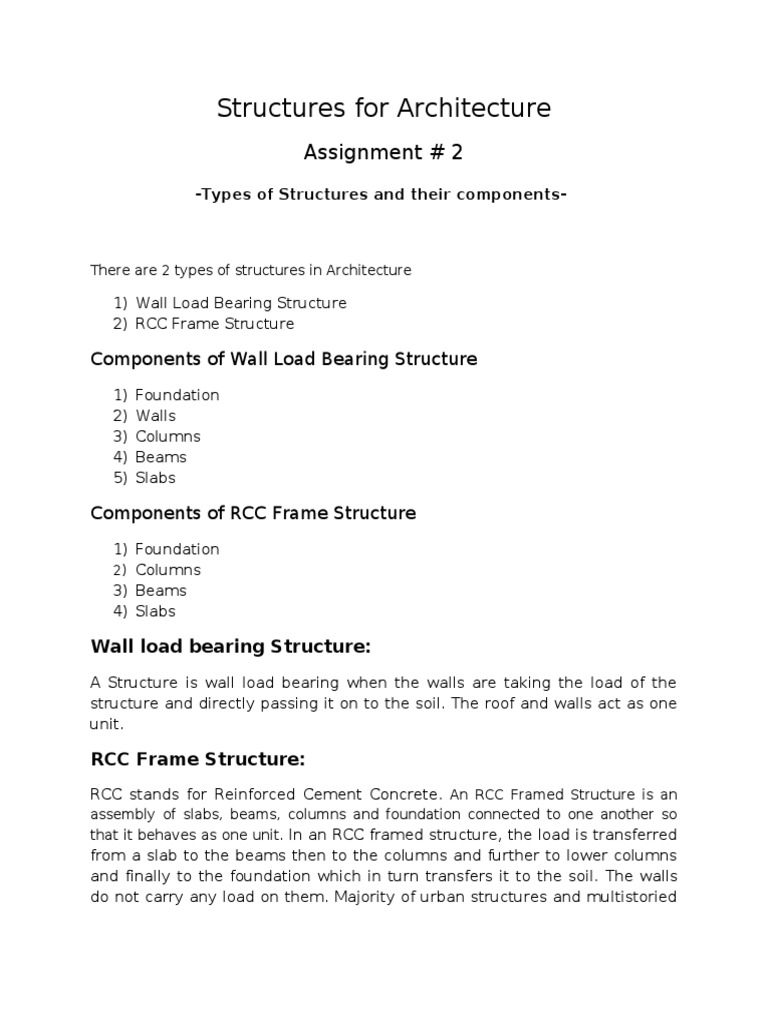 Basic Components of A Structure | PDF | Foundation (Engineering) | Deep ...