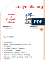 Cryogenic Grinding: Seminar On