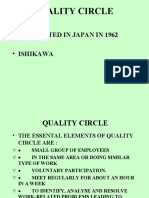 Quality Circle: - Originated in Japan in 1962 - Ishikawa