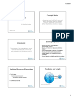 Biostatistics I Handout