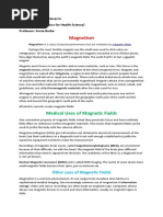 Magnetism: Medical Uses of Magnetic Fields