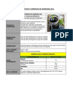 Ficha Técnica Conservas de Arandano Azul