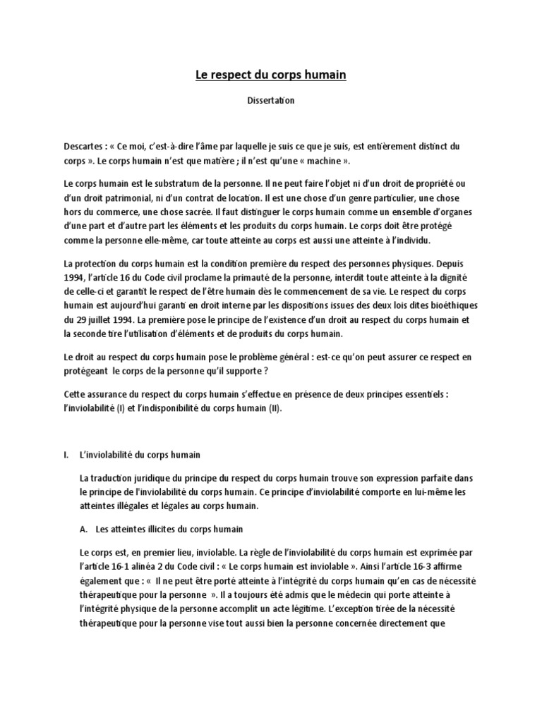 Respect corps humain dissertation 06 picture