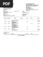 Statement of Account: State Bank of India