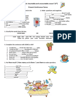 Test Food Countable and Uncountable Nouns 