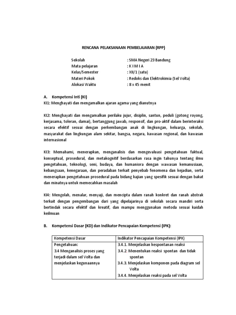 Rpp Kimia Pdf