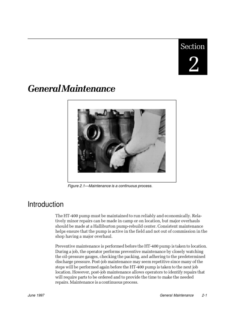 HT-400 Pump Maintenance Manual | PDF | Pump | Motor Oil