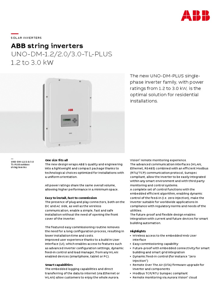 Inverter ABB Aurora Power One PVI-12.5 - impianti FV da 12,5kW