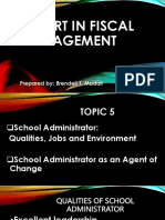 Report in Fiscal Management: Prepared By: Brendell T. Madali