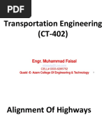 Transportation Engineering (CT-402) : Engr. Muhammad Faisal