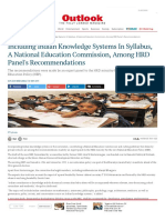 Indian Knowledge Systems in Syllabus