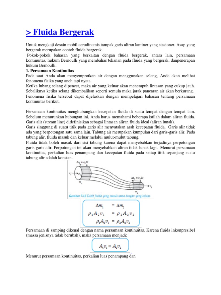 Fluida Bergerak | PDF