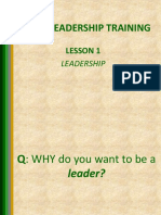 Basic Leadership Training: Lesson 1