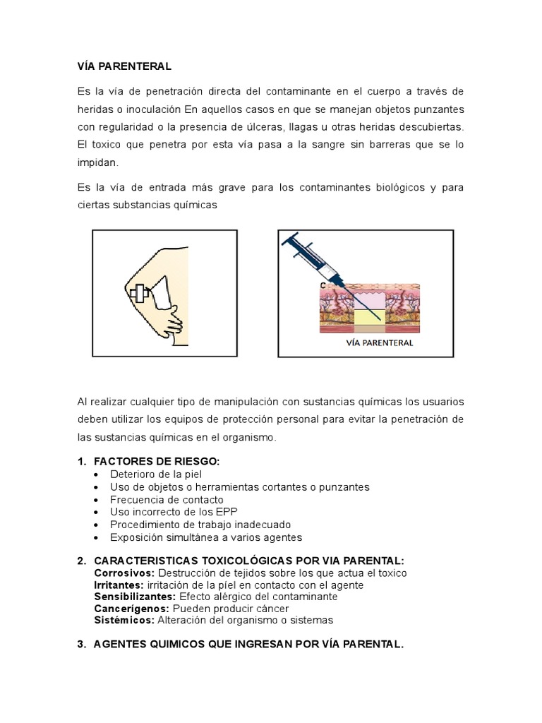 Vías de entrada parenteral de contaminantes | PDF | Toxicidad