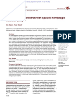 Gait Analysis of Children With Spastic Hemiplegic Cerebral Palsy