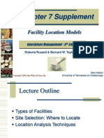 Chapter 7 Supplement: Facility Location Models