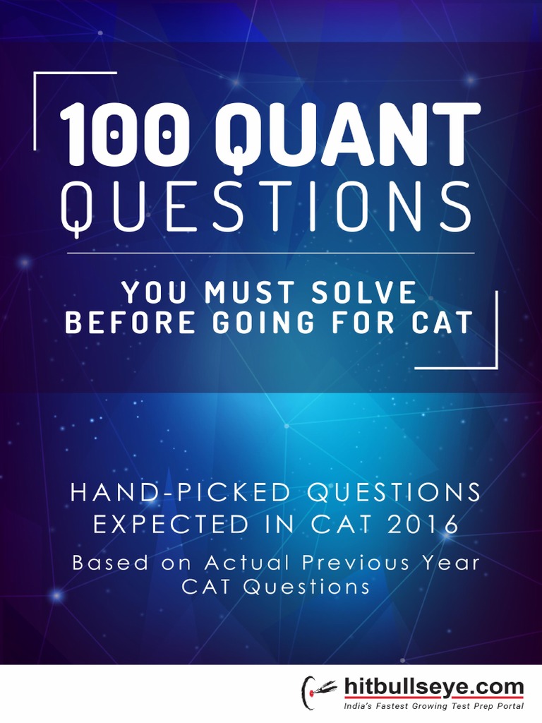 100 Quant Questions PDF | PDF